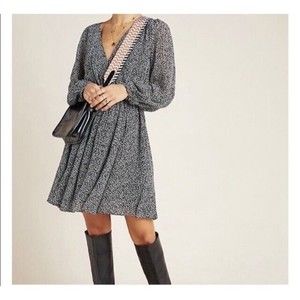 Maeve Monochrome Patterned Mini Dress
